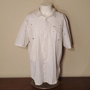 Vans XXL white button up shirt